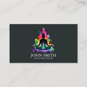 Kristallenergie Heiler Chakra Spirituelle Meditati Visitenkarte