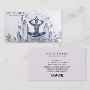 Kristallenergie Heiler Chakra Spirituelle Meditati Visitenkarte