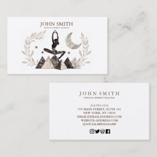 Kristallenergie Heiler Chakra Spirituelle Meditati Visitenkarte