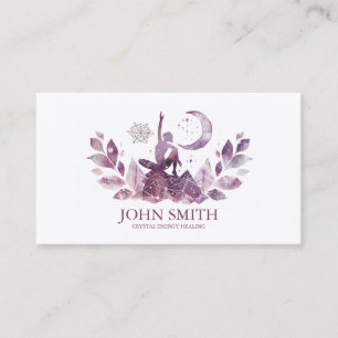 Kristallenergie Heiler Chakra Spirituelle Meditati Visitenkarte