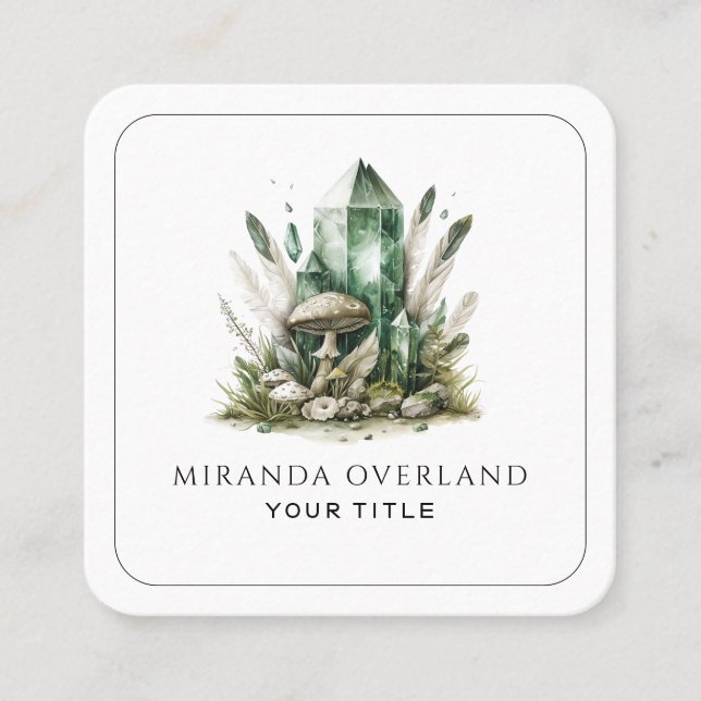 Kristallenergie-Heiler spirituell Quadratische Visitenkarte (Vorderseite)