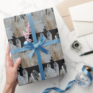 Kristallenergie-Quarzcluster Geschenkpapier