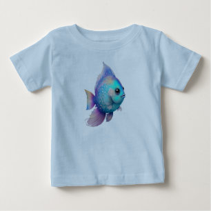 Kristallfarben Fisch Baby T-shirt