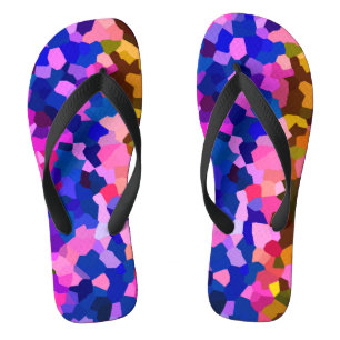 Kristallfarbenes Abstraktes Muster Flip Flops