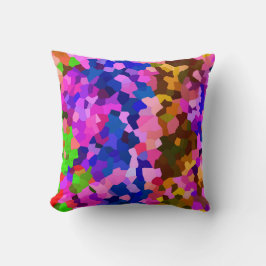 Kristallfarbenes Abstraktes Muster Kissen