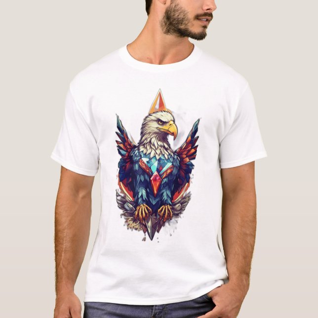 Kristallflügel: Majestic Eagle Freedom Icon T-Shir T-Shirt (Vorderseite)