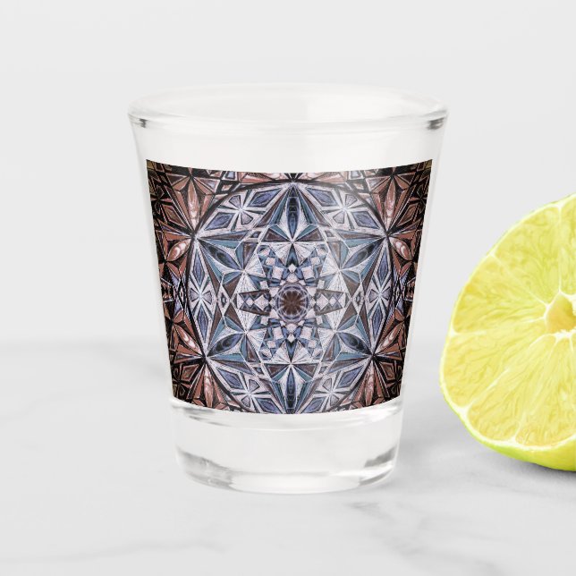 Kristallformen Schnapsglas (Vorderseite)