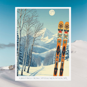 Kristallgebirge Washington Skiurlaub Postkarte
