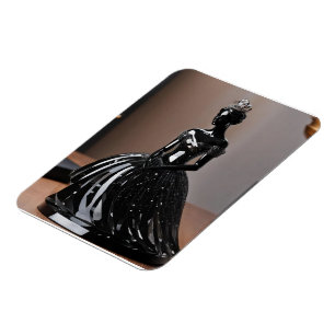 Kristallglasprinzessin mit schwarzem Kleid Magnet