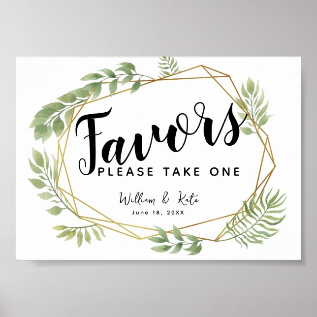 Kristallgrün Favoriten Party/Hochzeitszeichen Poster (Vorne)