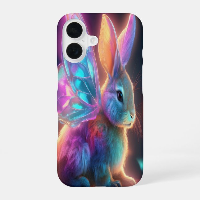 Kristallhase iPhone 16 Hülle (Rückseite)