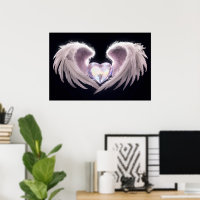 *~*~ Kristallherz Angel Wings AP78 Opal Poster