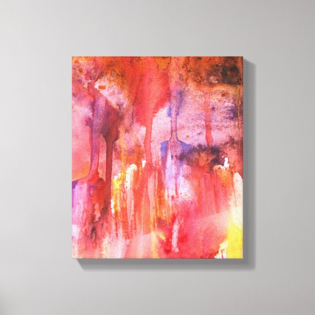 Kristallhöhlen Aquarelldruck Leinwanddruck (Vorderseite)