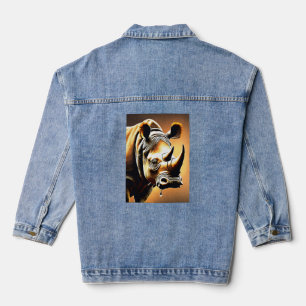 Kristallhorn-Rhinoceros: Eleganter und detailliert Jeansjacke