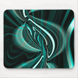 Kristalline auf dunkelgrünen Zyanenkurven und Riss Mousepad