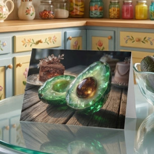 Kristalline Avocado-Geburtstagskarte Süße Avocad Karte