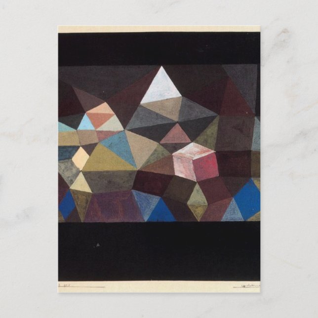 Kristalline Landschaft von Paul Klee Postkarte (Vorderseite)
