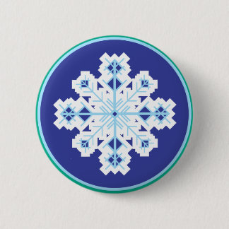 kristalliner Schneeflocke Button