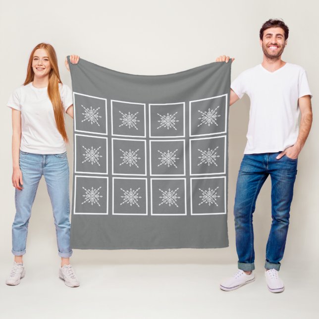 Kristallisierter Schneeflocke Fleecedecke (Beispiel)