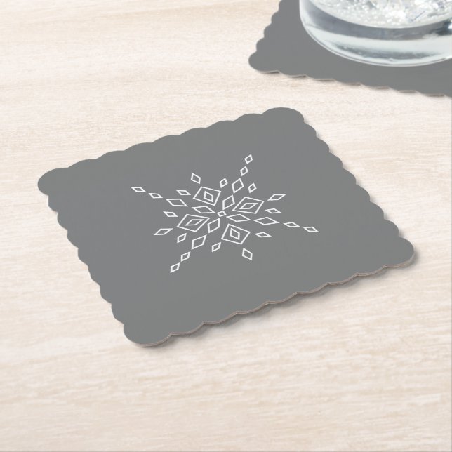 Kristallisierter Schneeflocke Untersetzer (angewinkelt)