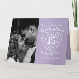 Kristallkarte zum 15. Hochzeitstag Karte