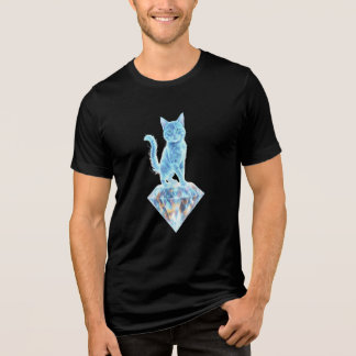 Kristallkatze auf Diamant-T-Shirt Tri-Blend Shirt