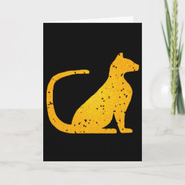 Kristallkatzenkarten aus Gold Karte