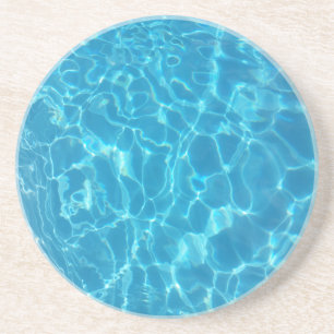 Kristallklarer Himmelblauer Pool Wasser Getränkeuntersetzer