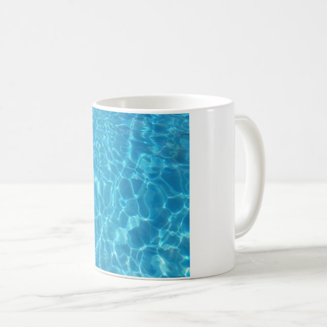 Kristallklarer Himmelblauer Pool Wasser Kaffeetasse (VorderseiteRechts)