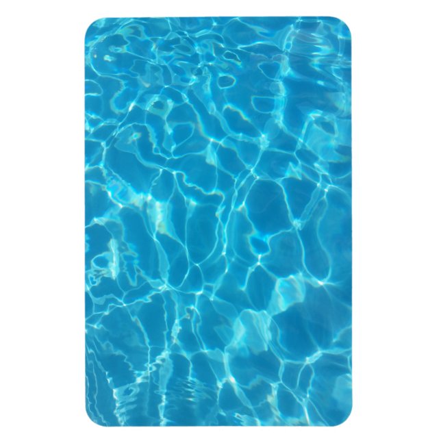 Kristallklarer Himmelblauer Pool Wasser Magnet (Vertikal)