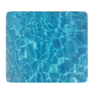 Kristallklarer Himmelblauer Pool Wasser Schneidebrett