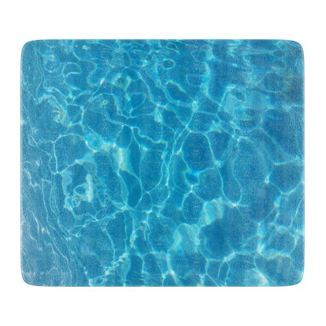 Kristallklarer Himmelblauer Pool Wasser Schneidebrett (Vorderseite)