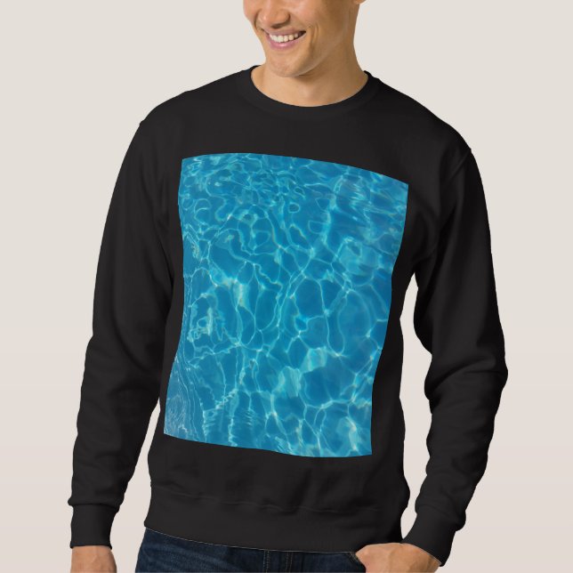 Kristallklarer Himmelblauer Pool Wasser Sweatshirt (Vorderseite)