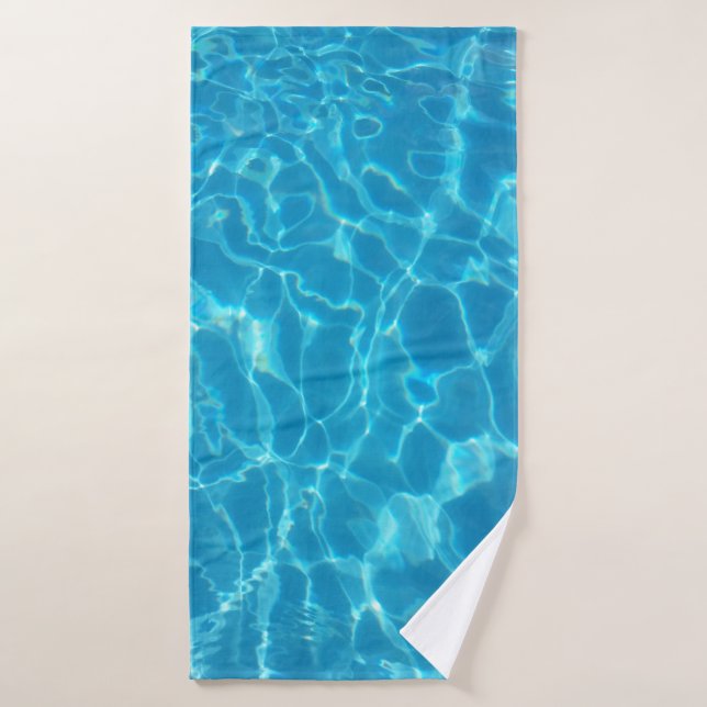 Kristallklarer Himmelblauer Poolwasser Badehandtuch (Badehandtuch)