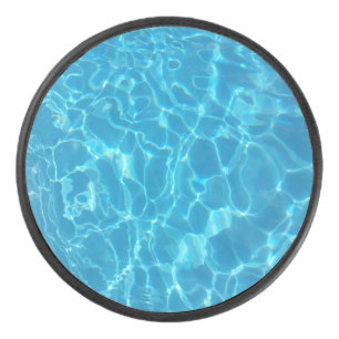 Kristallklarer Himmelblauer Poolwasser Eishockey Puck
