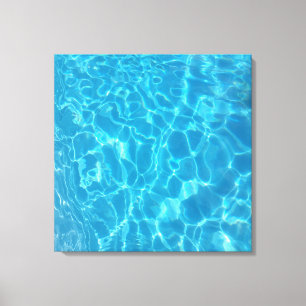 Kristallklarer Himmelblauer Poolwasser Leinwanddruck