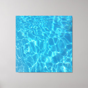 Kristallklarer Himmelblauer Poolwasser Leinwanddruck