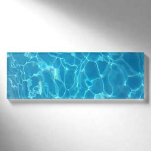 Kristallklarer Himmelblauer Poolwasser Namenschild