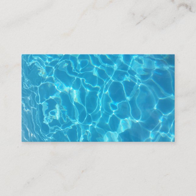 Kristallklarer Himmelblauer Poolwasser Visitenkarte (Vorderseite)