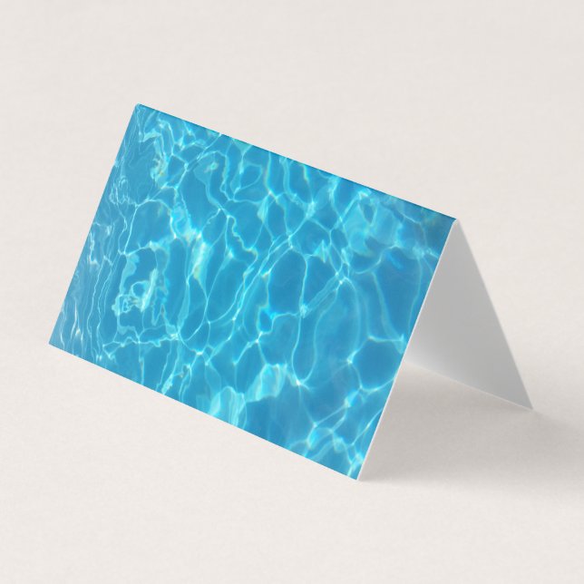 Kristallklarer Himmelblauer Poolwasser Visitenkarten (Vorderseite)