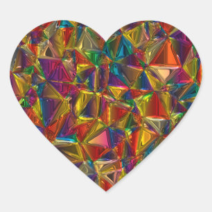 Kristallkleber Herz-Aufkleber