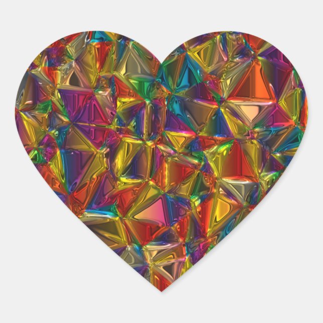 Kristallkleber Herz-Aufkleber (Vorderseite)