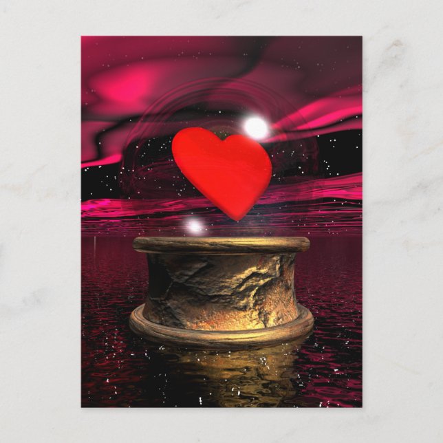 Kristallkugel für die Liebe - 3D-Rendering Postkarte (Vorderseite)