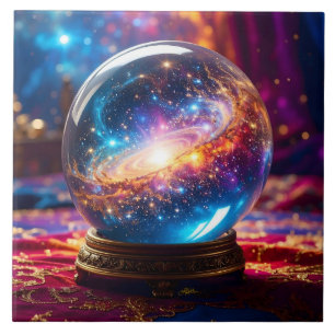 Kristallkugel - Ich sehe ein kosmisches Ereignis i Fliese