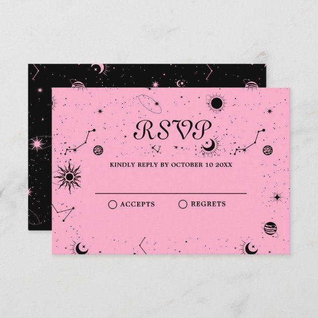 Kristallkugel RSVP Karte (Vorne/Hinten)