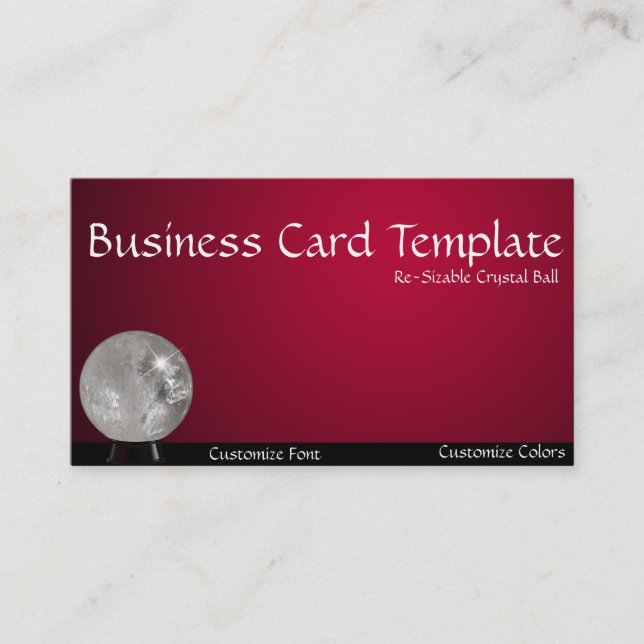 Kristallkugel Visitenkarte (Vorderseite)