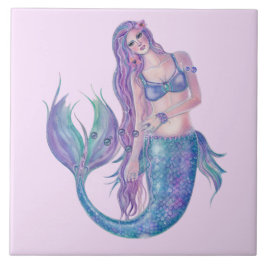 Kristallkunst von Mermaid von Renee Lavoie Fliese