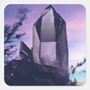 Kristallliebhaber Quadratischer Aufkleber