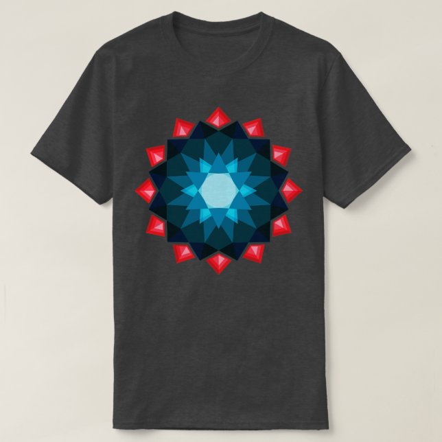 Kristallmandala Diamant T-Shirt (Design vorne)