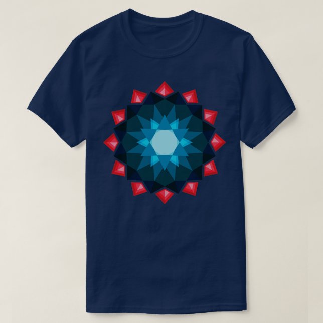 Kristallmandala Diamant T-Shirt (Design vorne)